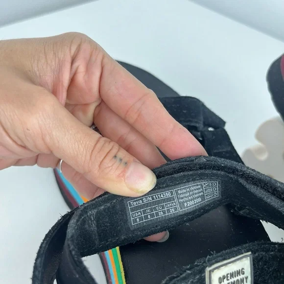 Teva x Opening Ceremony Rainbow Platform Sandals chunky strap festival retro - Picture 6 of 8